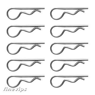 Hairpin Cotter Pin R Shaft Retaining Clips Spring Pin 10Pcs Bright Zinc Plated 