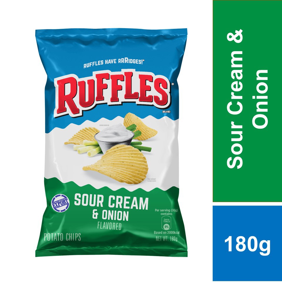 Ruffles Sour Cream & Onion 180g Shopee Malaysia