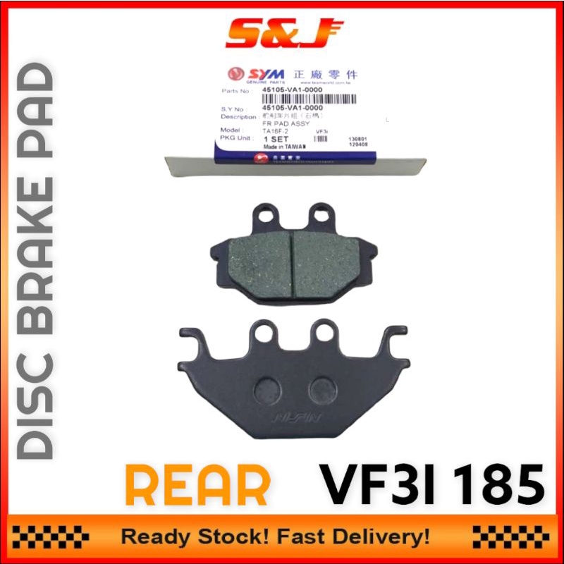 Disc brake pad ORI. Sym 185 VF3I T2 250 REAR DISC BRAKE PAD DISC PAD