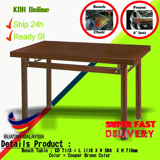 (KDH Online)KD 7113 HOT SALES Heavy Duty Strong Seat Base Bench Table Outdoor Bench Indoor Bench