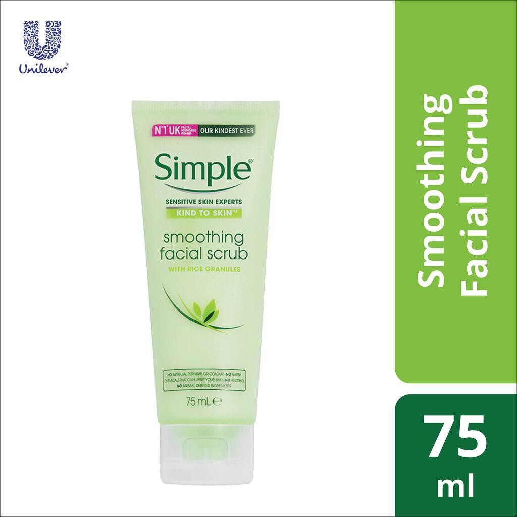 Simple Kind To Skin Smoothing Facial Scrub 75ml Shopee Malaysia