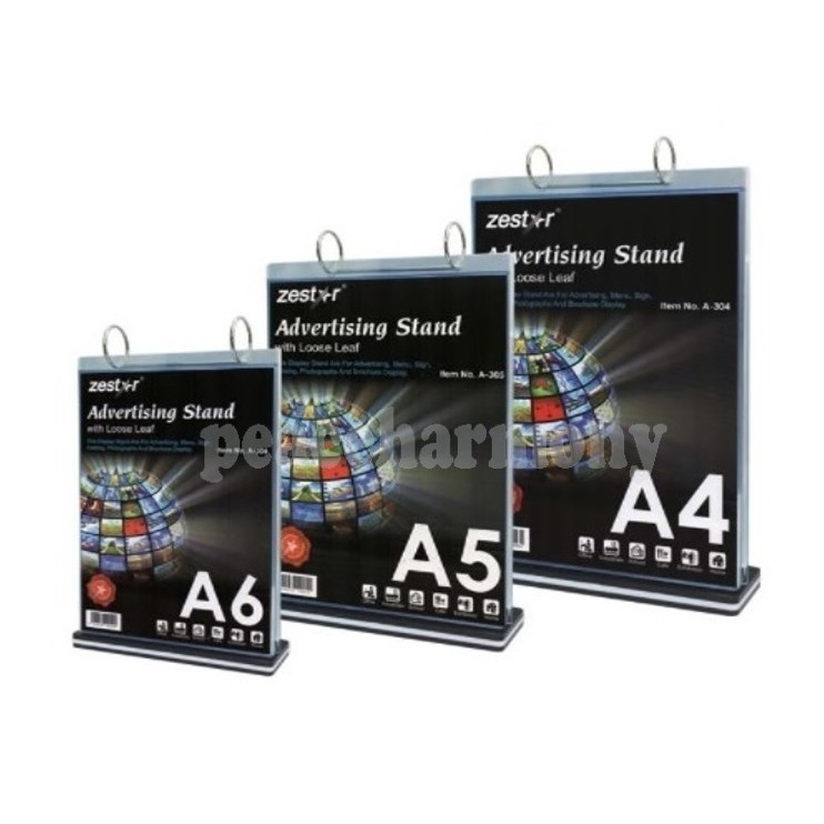 (I-Store) A4, A5 & A6 Size Flip Menu Stand/Display Stand with 6 pieces ...