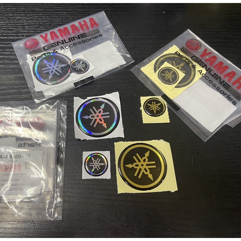 YAMAHA LOGO EMBLEM TUNING FORK MARK SET ORIGINAL YAMAHA INDONESIA