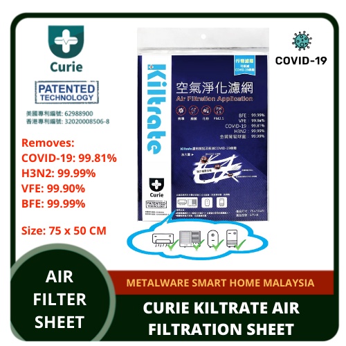 [Air Filter Sheet] Curie Kiltrate Air Filtration Sheet Retrofit Aircon