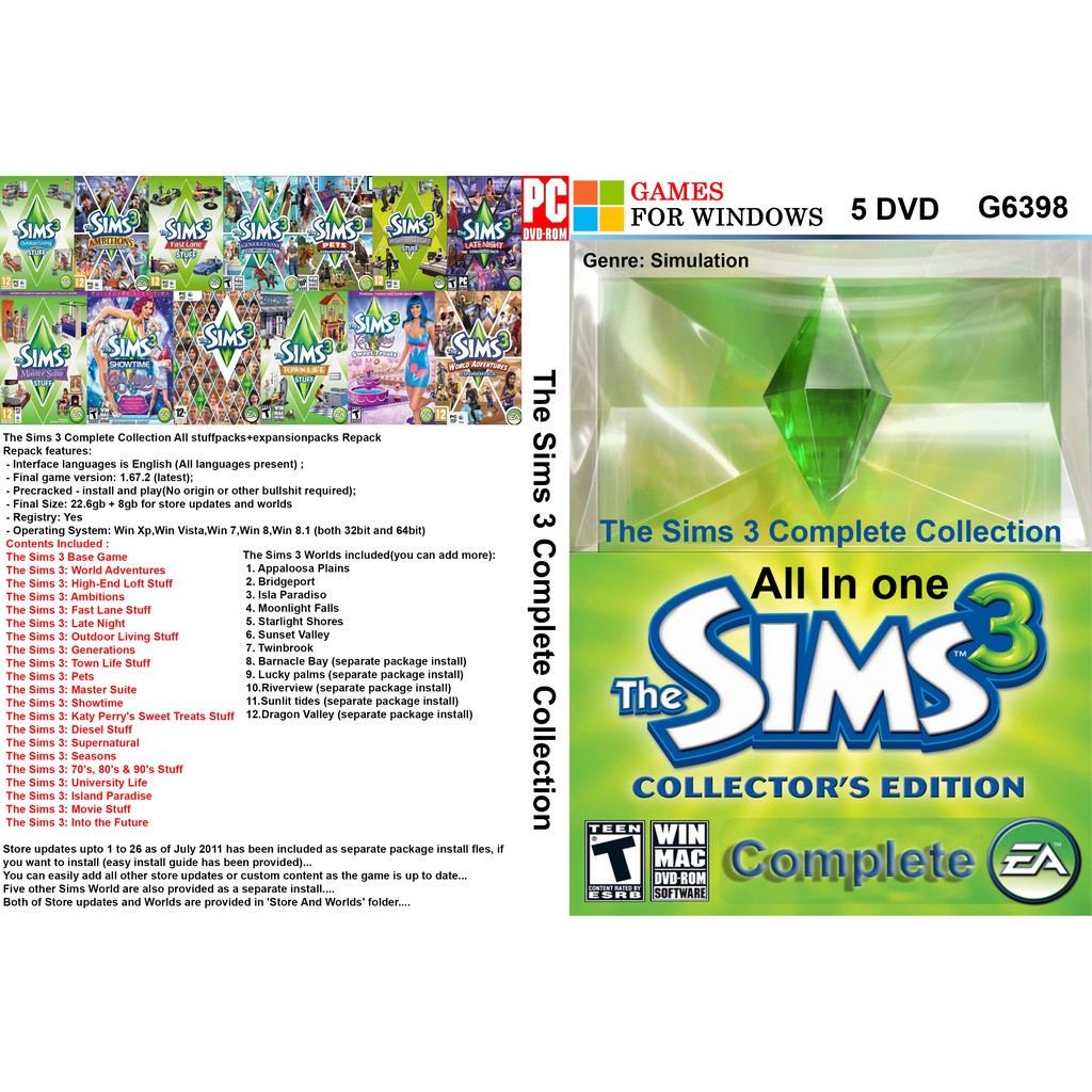 The sims 3 complete collection (includes 20 expansions)