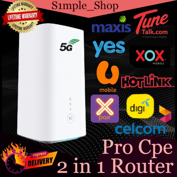 🔥Ready Stock🔥 WiFi Router Sim Card Modem 5G Pro CPE B628265 LTE Cat12