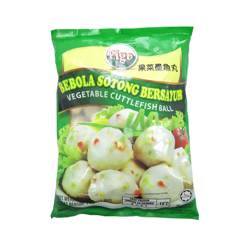 FIGO Vegetable Cuttlefish Ball 1kg per pack (Delivery within Klang ...