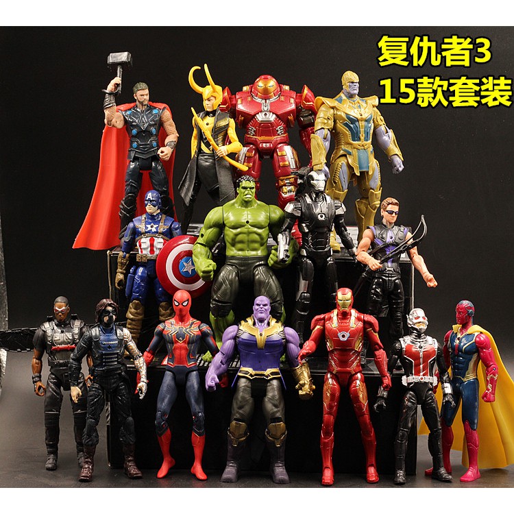 7pcs Superhero Avengers Thor Thanos Deadpool Captain America Toy Action Figures