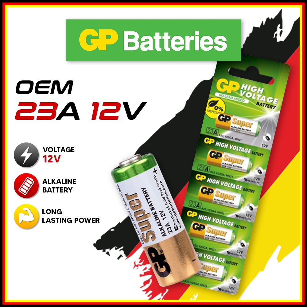 [ Genuine ] 1PCS GP Original High Voltage Battery Lithium Coin Cells 23A Super Alkaline 12V Remote Control 遥控电池 超霸电池