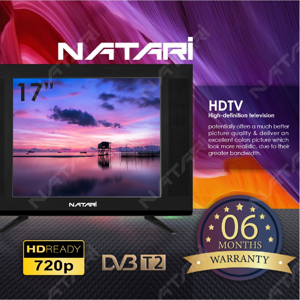 Natari Digital Tv 17 Inch Hd Ready Led Tv Dvb T2 Built In Mytv Shopee Malaysia