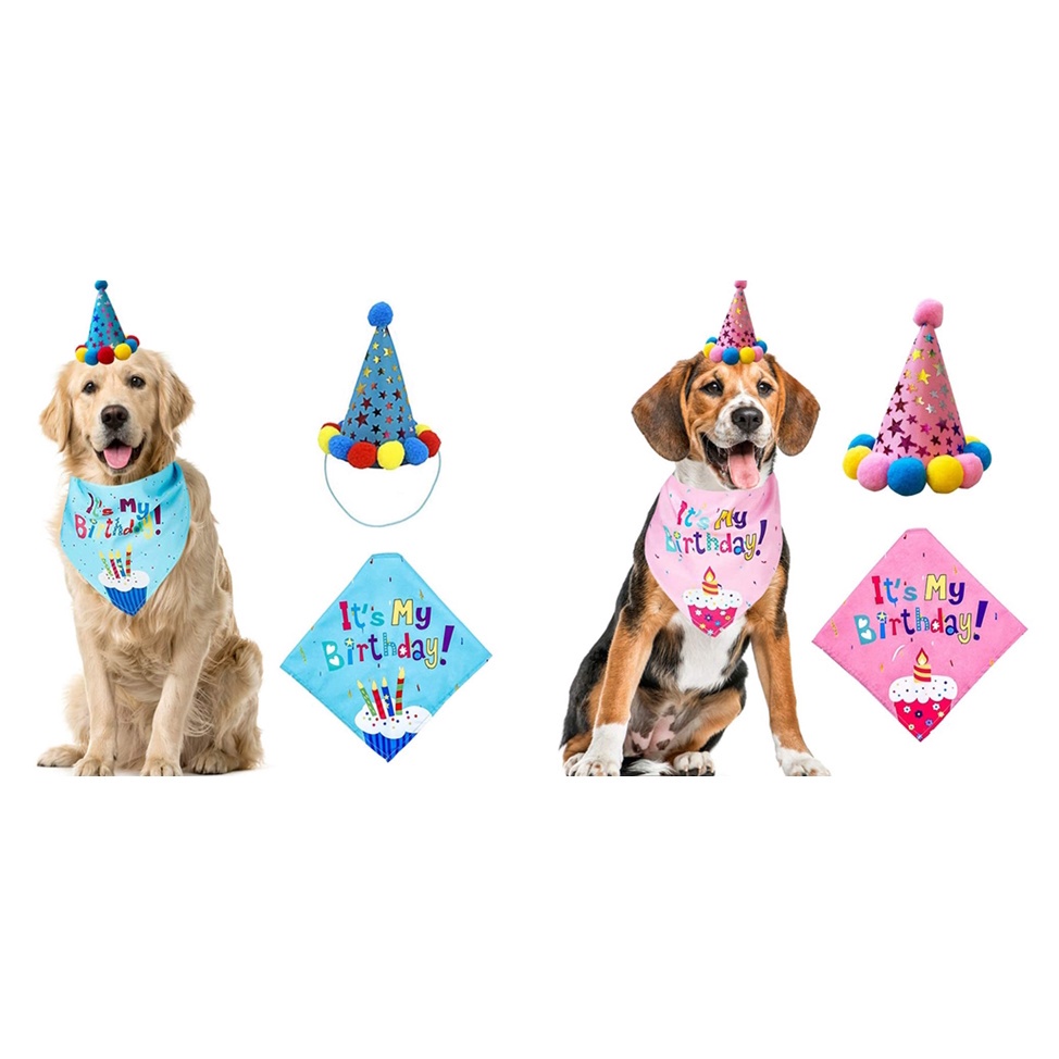 Dog Birthday Party Supplies Set Dog Birthday Scarf Dog Birthday Party ...