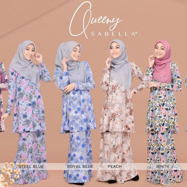  Baju  kurung viral ready stok Sabella  Queeny kurung Tak 