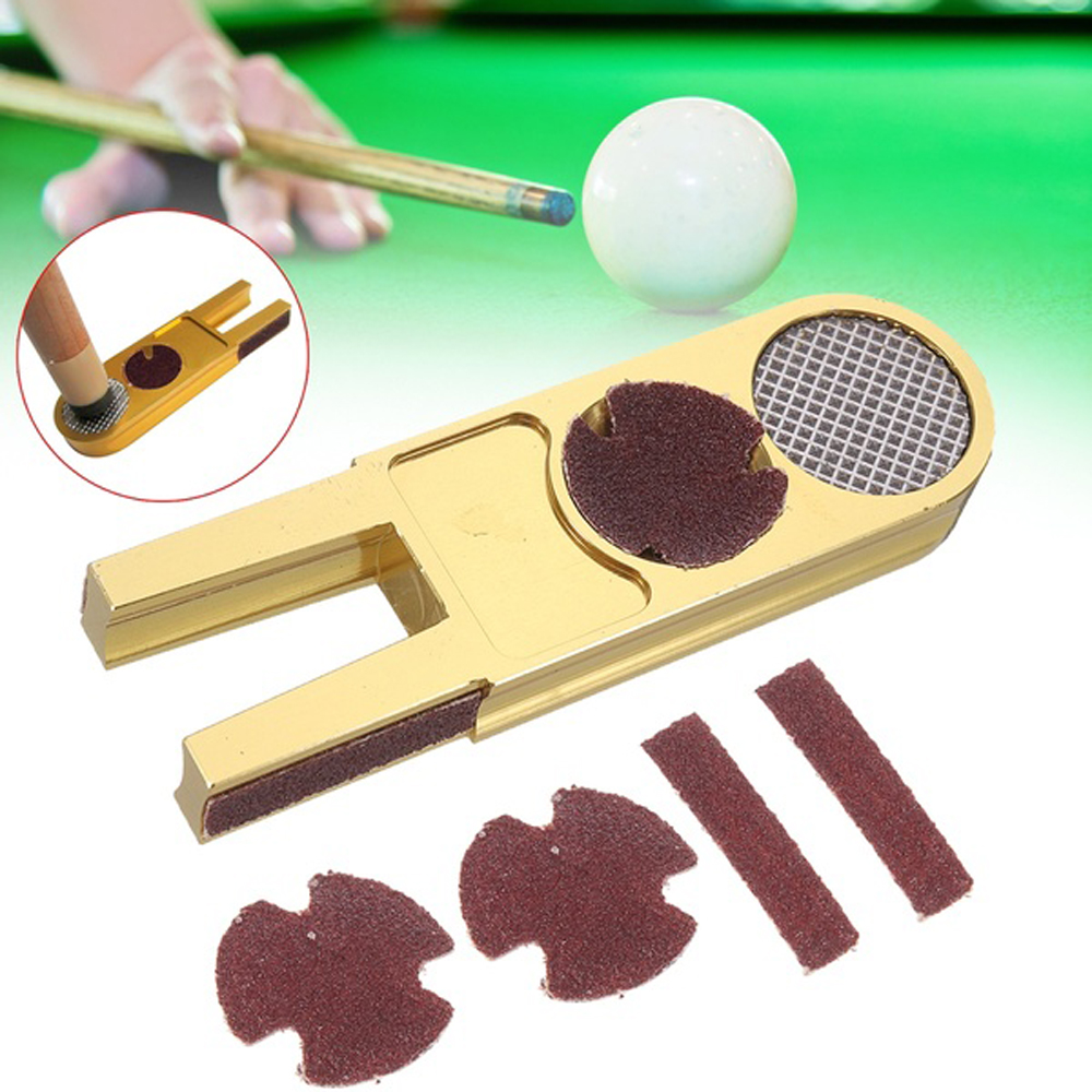 Heavy DIY YISHENG Repairer Tool Tip Trimmers Dime U-shape Pool Cue Snooker Scuffer Tapper Shaper Burnisher Muti-funct... - Image 5