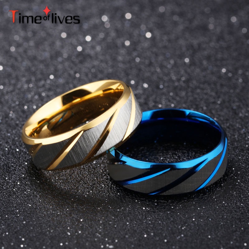 Men's Titanium Steel Ring Mirror Polishing Jewelry Anniversary Engagement Wedding Promise Ring