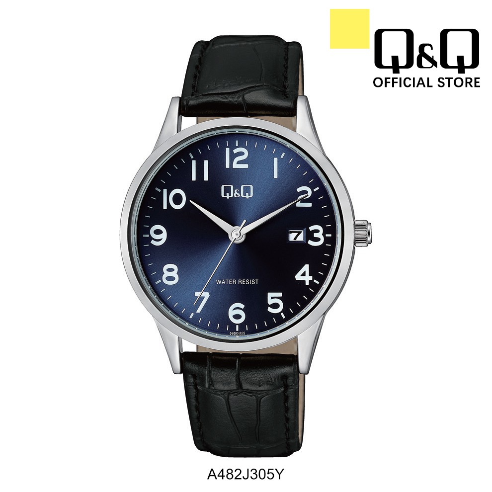 Q&Q Japan by Citizen Men's Leather Analogue Watch A482 Shopee Malaysia
