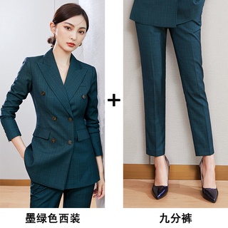 SuitHigh-End Suit Jacket Women's Autumn Business Suit Casual Temperament  Western Style British Style Fashion Plaid Suit | Shopee Malaysia