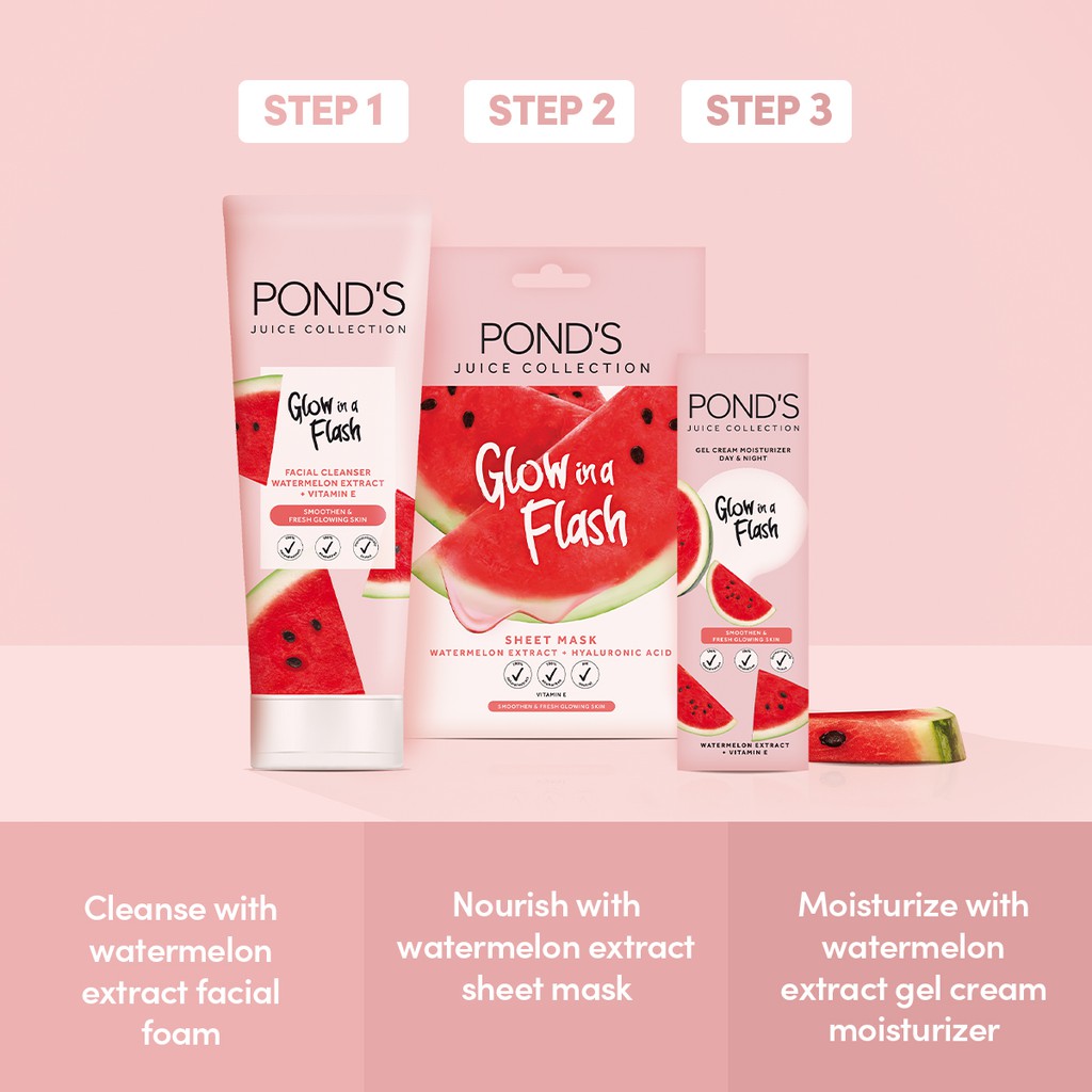 pond's glow in flash moisturizer watermelon