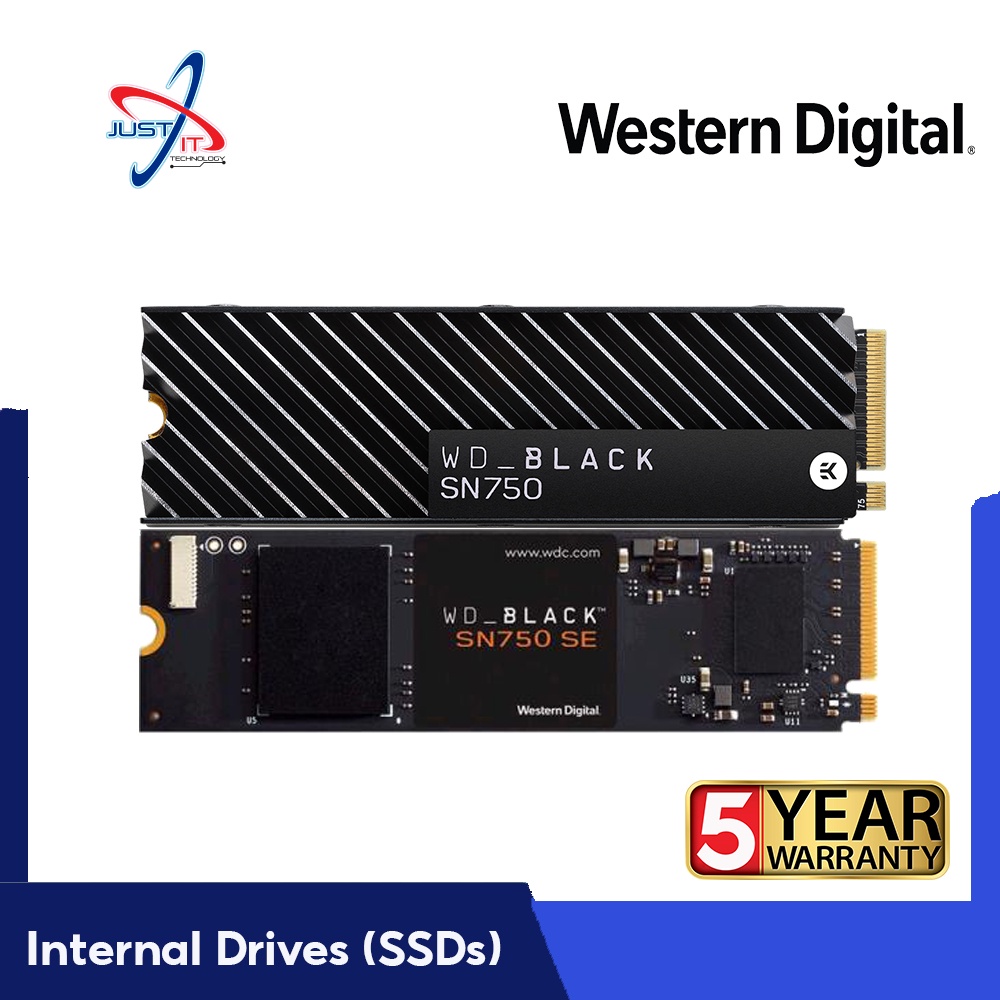 Wd Black Sn750 Sn750 Se Nvme Ssd 500gb 1tb Shopee Malaysia