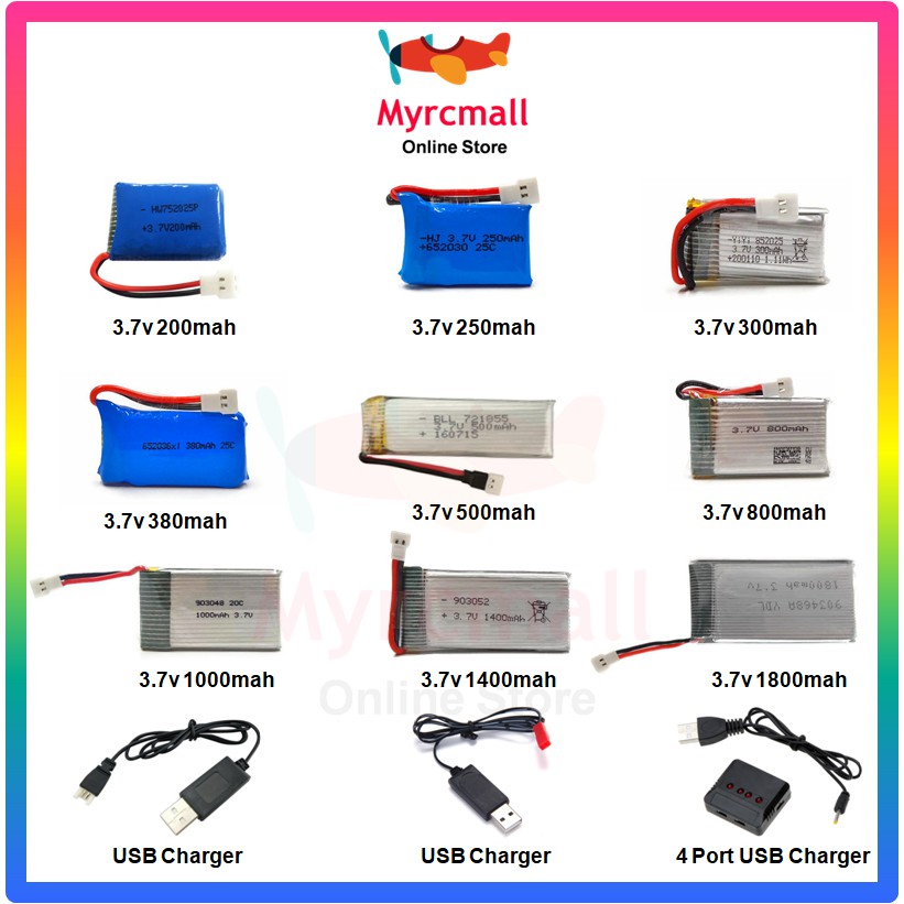 3 7v Lipo Battery Rc Drone Rc Helicopter Rc Car Rc Truck Rc Buggy Rc Boat Shopee Malaysia