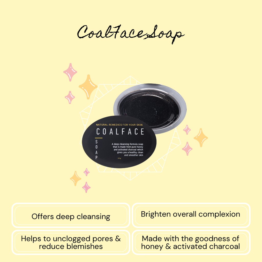 CoalFace Soaplow pH bar soap with deep cleansing formula Shopee Malaysia