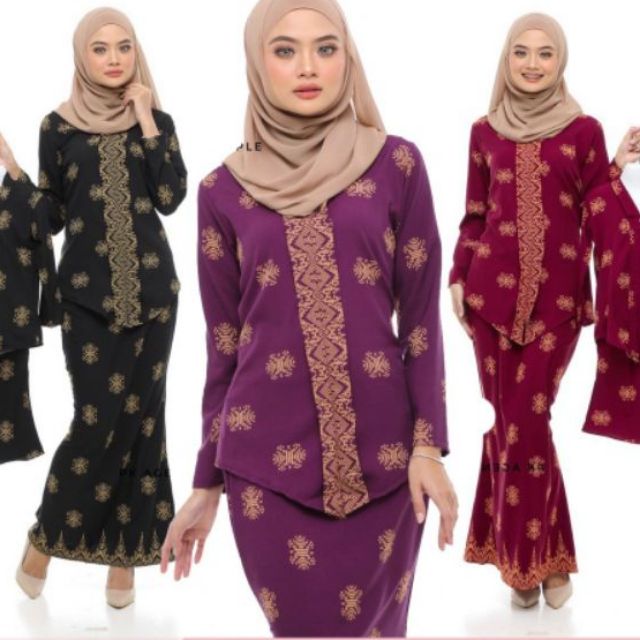 OFFER RAYA Kebaya Songket  Emas Dewasa Shopee  Malaysia