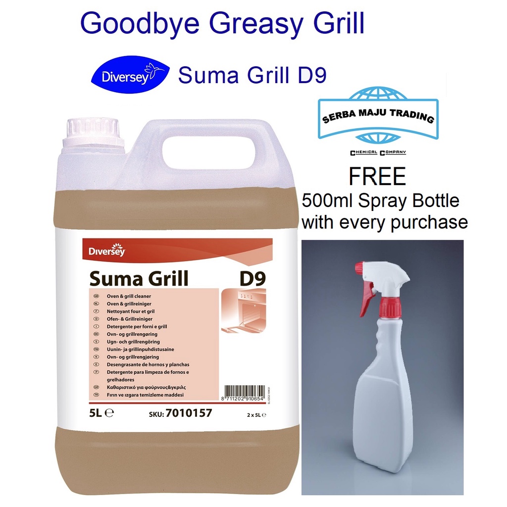 Diversey Suma Oven and Grill D9 Cleaner / Grill Clean / Grill Cleaner / Oven Clean (5L) Shopee