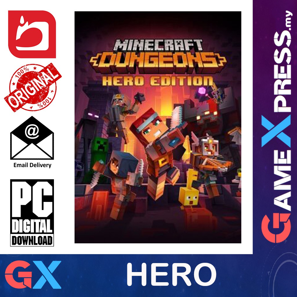 Minecraft Dungeons Hero Edition Pc Game Mojang Platform Shopee Malaysia