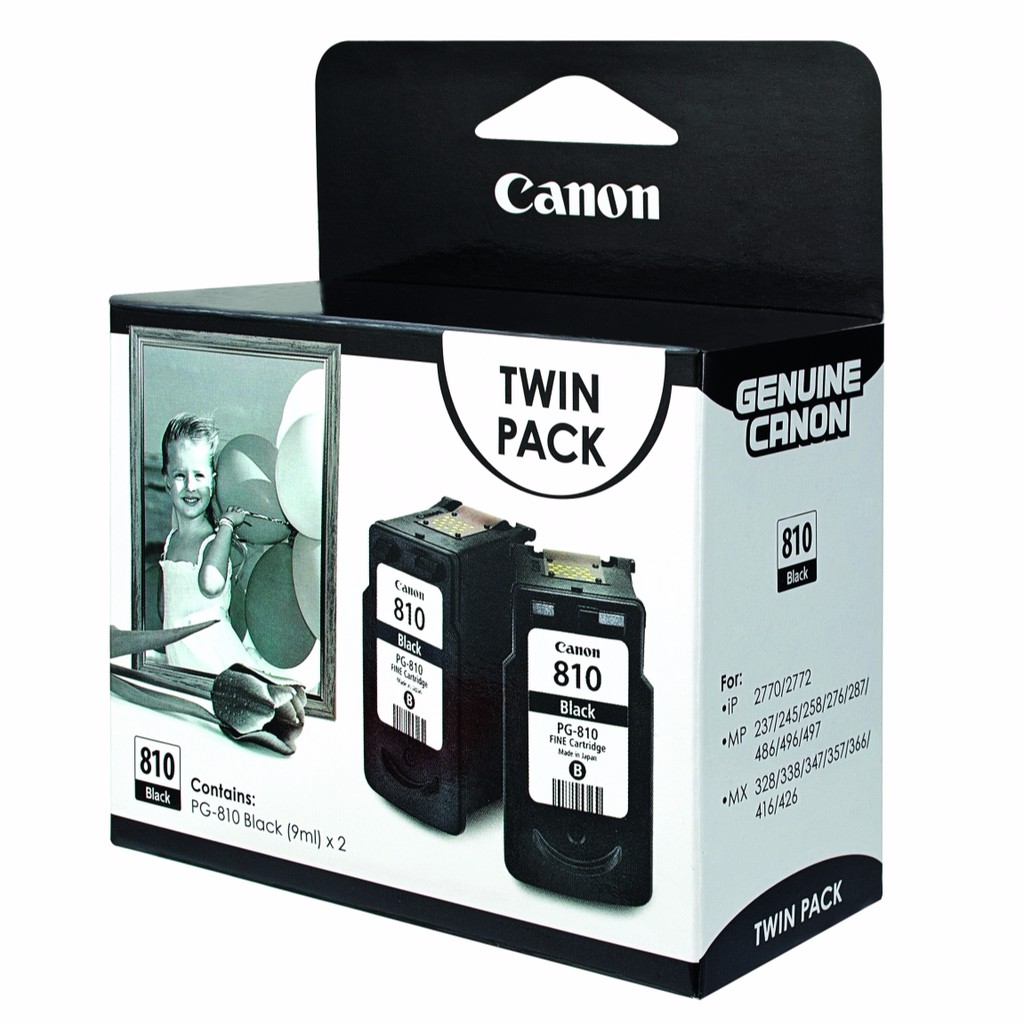 Canon PG810 Black Twin Pack Genuine Ink Cartridge For iP2770/2772