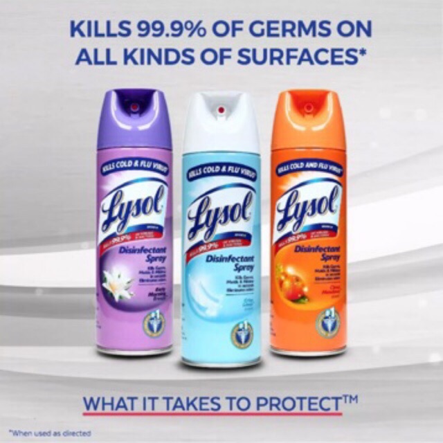 Lysol/Glade Disinfectant Kills virus spray 170g/340g/510g | Shopee Malaysia