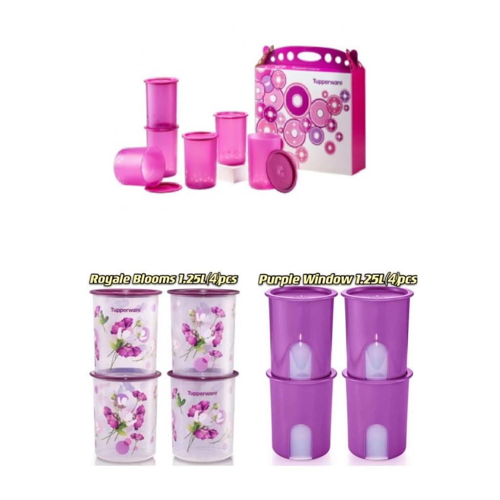 Tupperware Window One Touch OR Royale One Touch OR Camellia one touch Canister Junior 1.25L