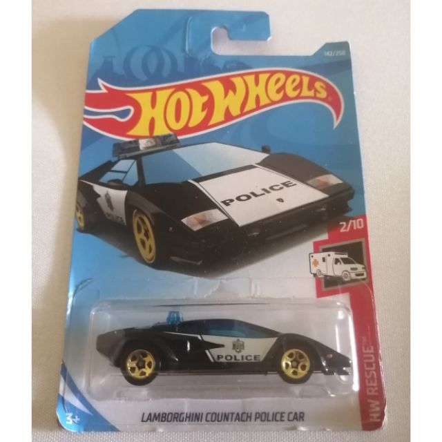 lamborghini countach police car hot wheels