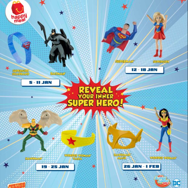 DC Superhero Batman Superman Mcdonald's Mcdonalds Mcdonald Mcd Happy Meal  Toys | Shopee Malaysia