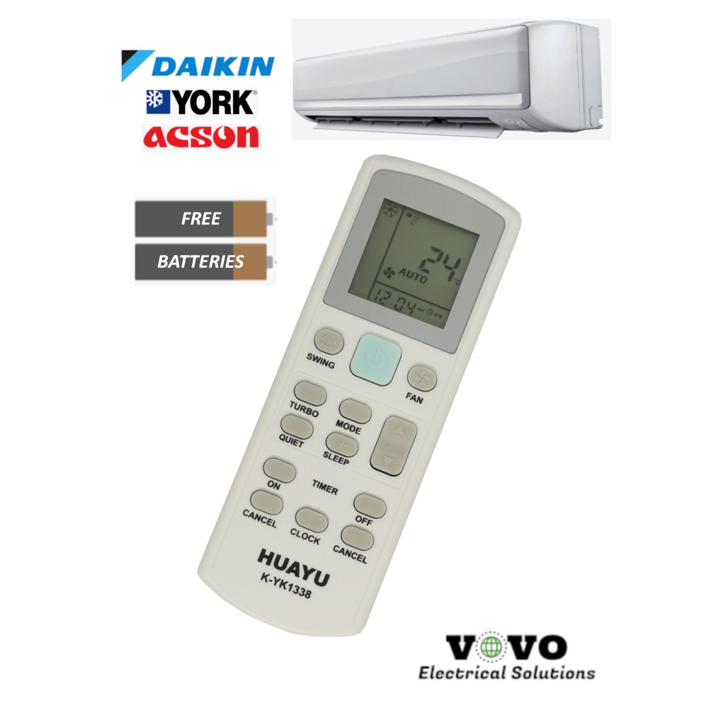 Daikin York Acson Universal A C Air Cond Replacement Remote Control Shopee Malaysia