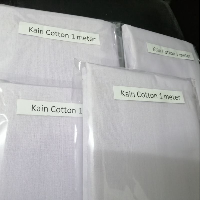 (1 Meter) Kain Putih Cotton Tebal Bidang 60 Pelbagai Guna