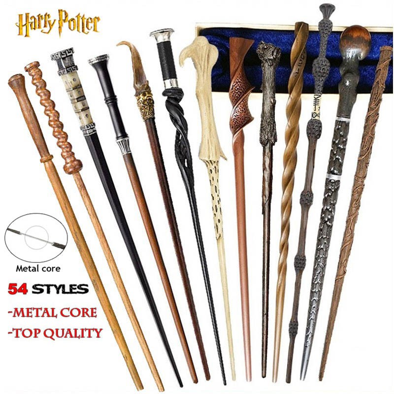 Top Quality Harry Potter Wands with Metal Core 54 Styles Cosplay Toy Magic Wand  Collection Christmas Gift Without Box Shipping | Shopee Malaysia