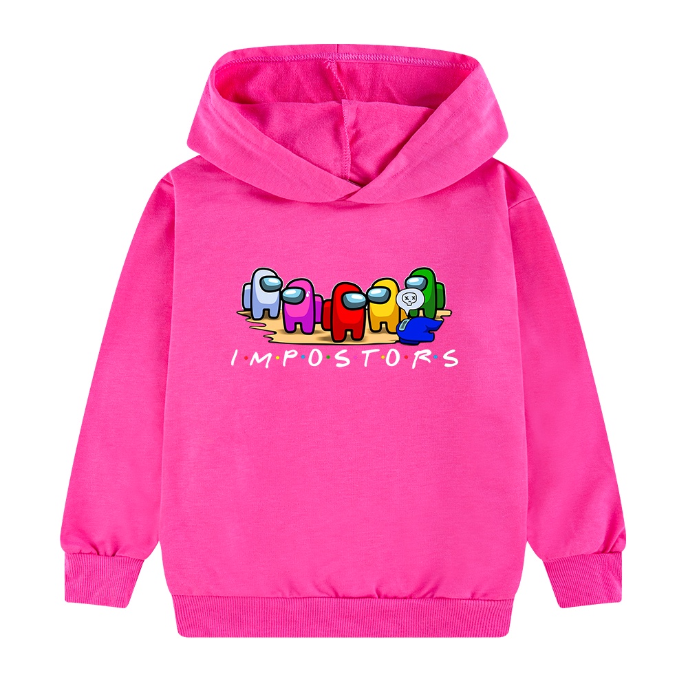 Premium Multi Game Among Us Cartoon Kids Hoodie Long Sleeve Loose Hooded Pullover Sweatshirt Boys Girls Have Versatile - Image 3