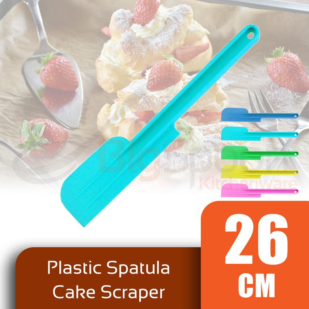 BIGSPOON PU02378 26cm Plastic Dough Scraper Cake Spatula Cream Baking Cutter Pastry Tools Bakeware Kitchen Utensils