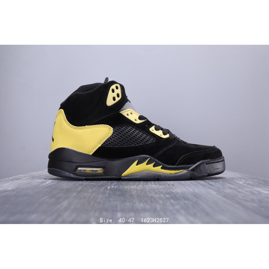 jordan retro 5 black and gold