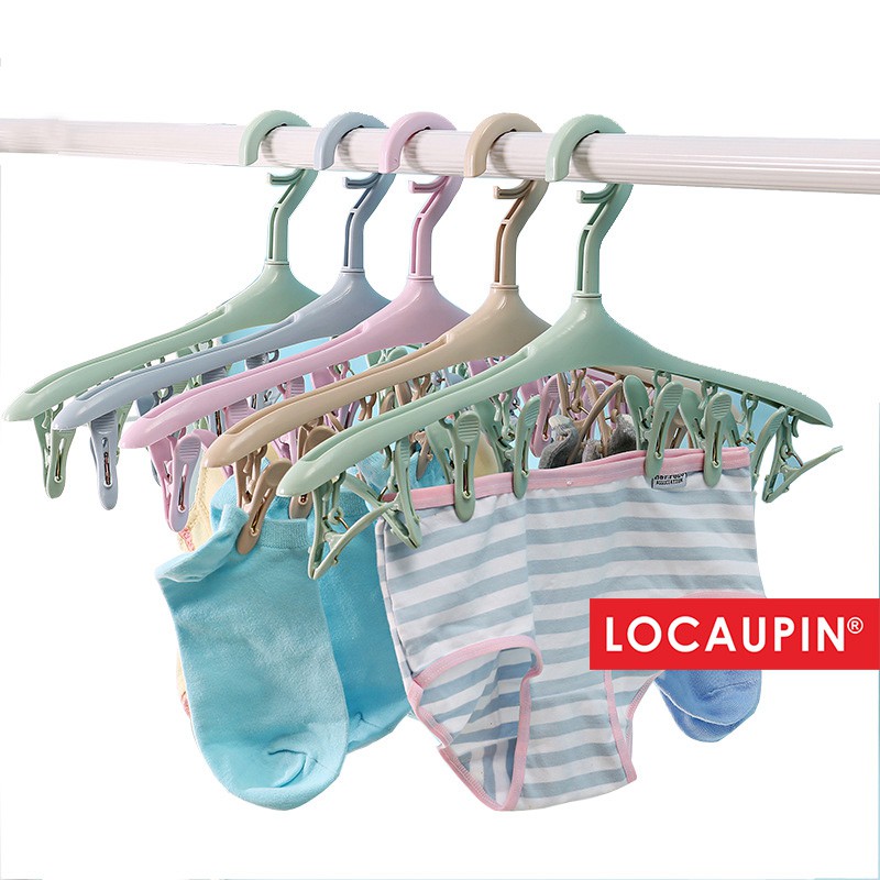 Locaupin Socks / Underwear Clip Hanger Clothes Hanger Driying Racks