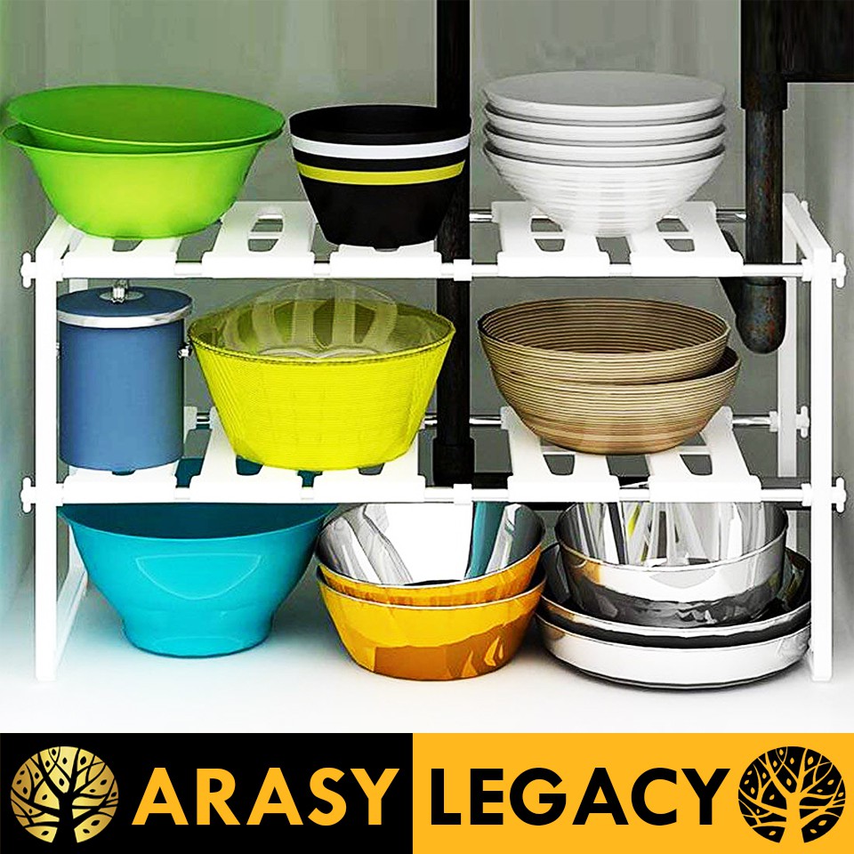  Rak  Boleh Laras Bawah  Singki Expandable Kitchen  Organizer 