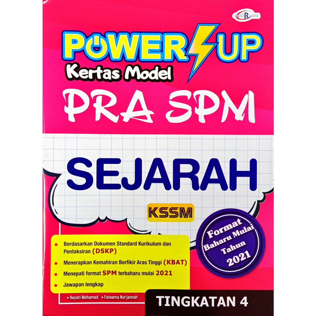 Buku Latihan Power Up Kertas Model Pra Spm Tingkatan 4 2021 Sejarah Bm Sains Matematik B Cina English Shopee Malaysia