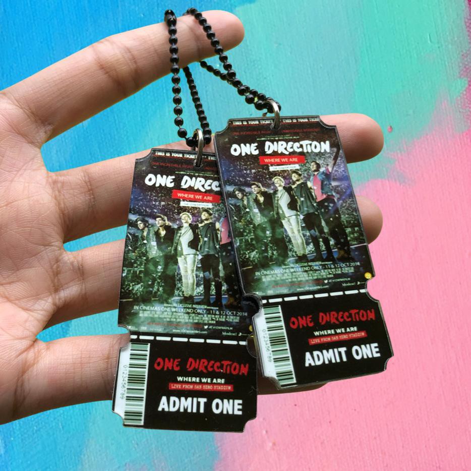 One Direction Ticket Keychain