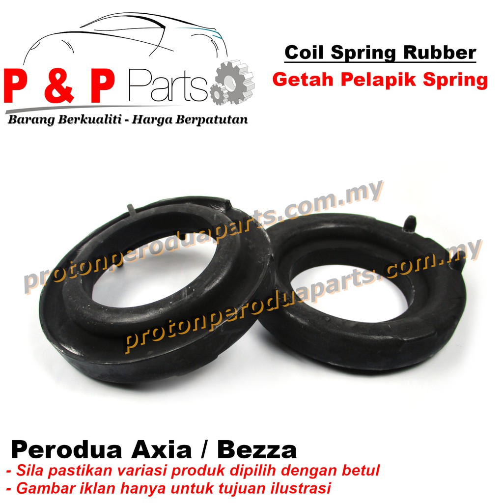 Front Rear Coil Spring Rubber Getah Pelapik Spring Depan Belakang For Perodua Axia Bezza 1 0 1 3 Shopee Malaysia