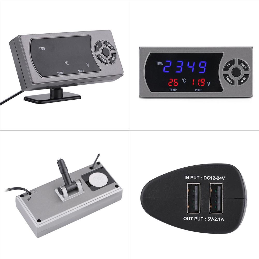 Car Digital Clock 3 in 1 1224V Car Vehicle LED Digital Shopee Malaysia