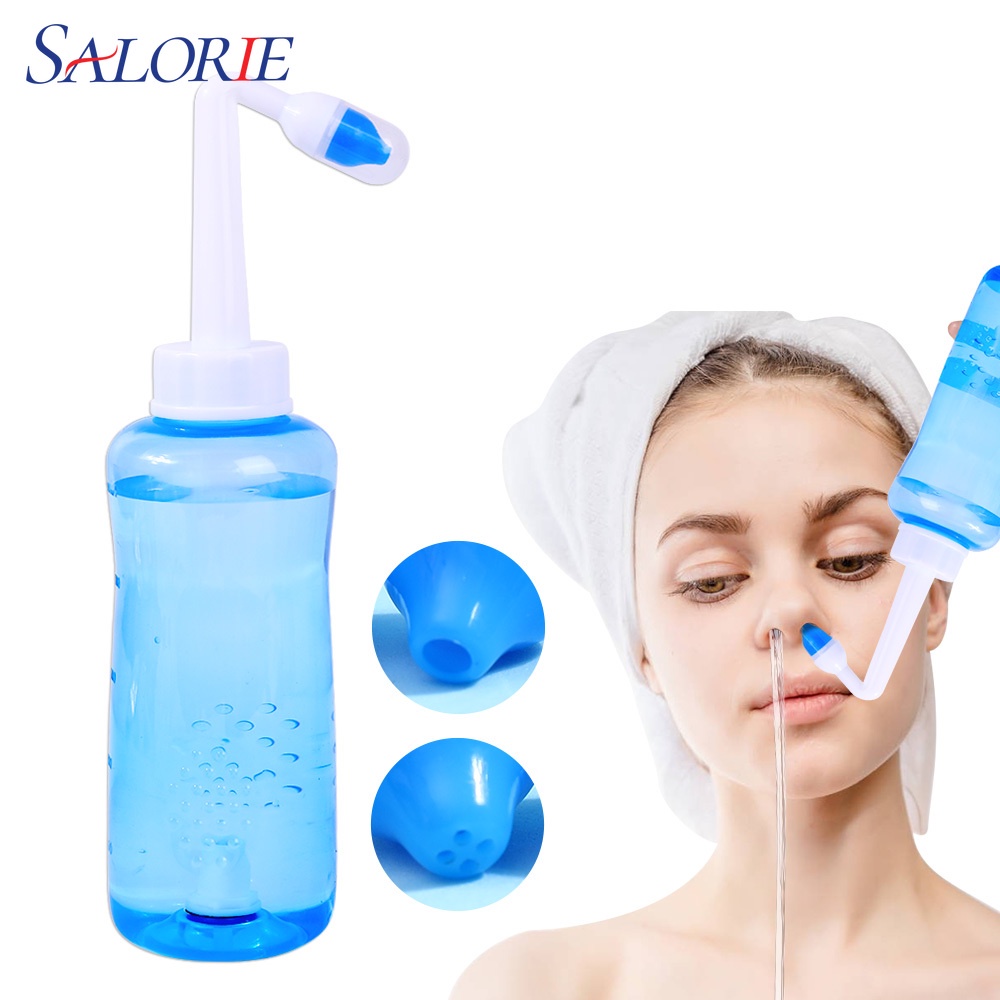 SaLorie 300ml/500ml Nose Wash Bottle Automatic Valve & Allergies Relief ...