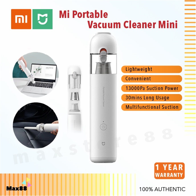 Xiaomi Mijia Mi Portable Vacuum Cleaner Mini Wireless Handheld Lightweight 13000pa Suction for