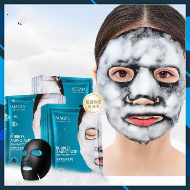 Images alkaline moisturizing bamboo charcoal effervescent mask | Shopee ...