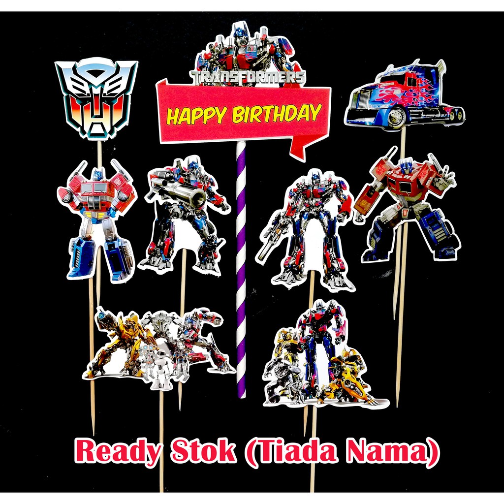 Cake Topper Cupcake Topper Transformers Optimus Prime For Cake Decoration Shopee Malaysia 6736