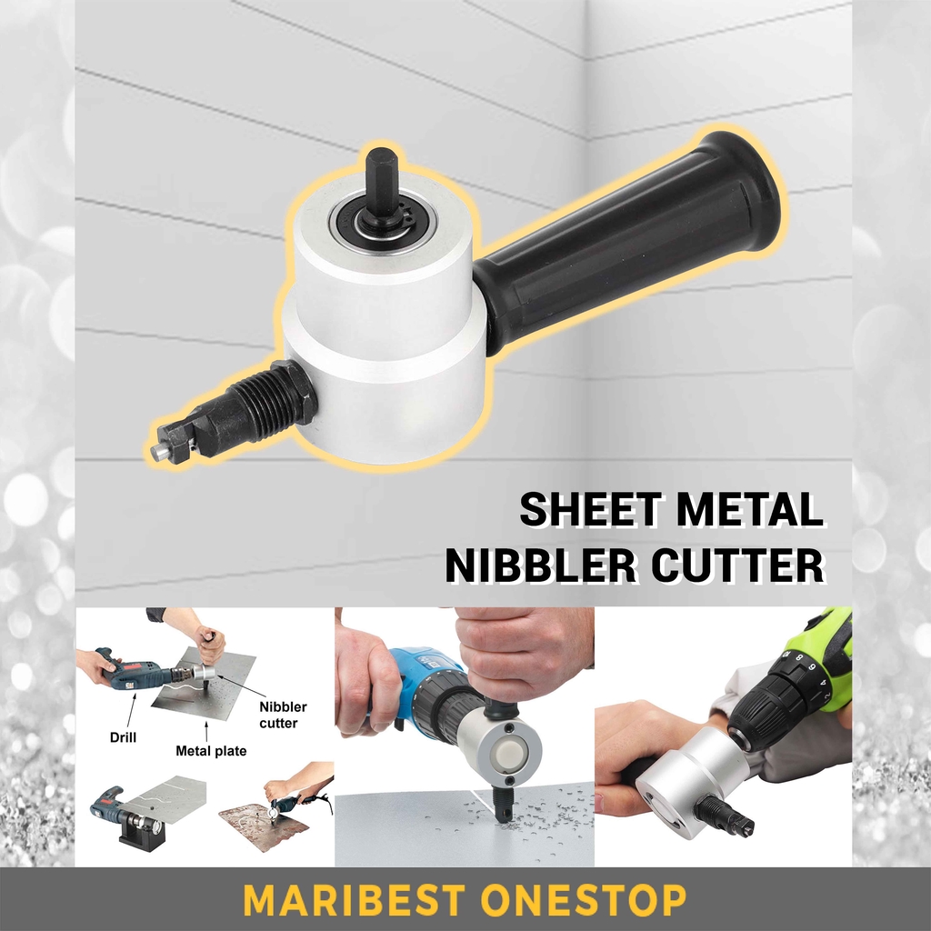 SHEET METAL NIBBLER SAW CUTTER TOOL DRILL ATTACHMENT FREE CUTTING TOOL