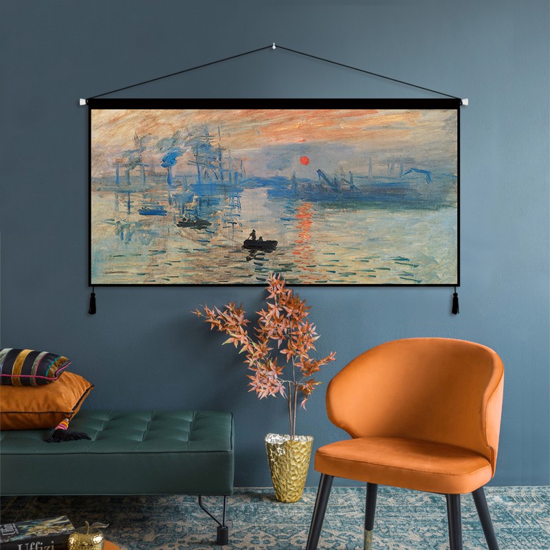 背景布Monet Oil Painting Hanging Cloth Modern Minimalist 